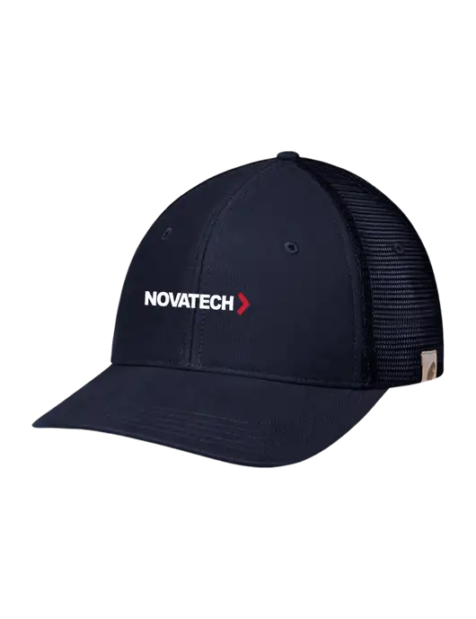 Carhartt Navy Canvas Trucker Cap w/Novatech Logo