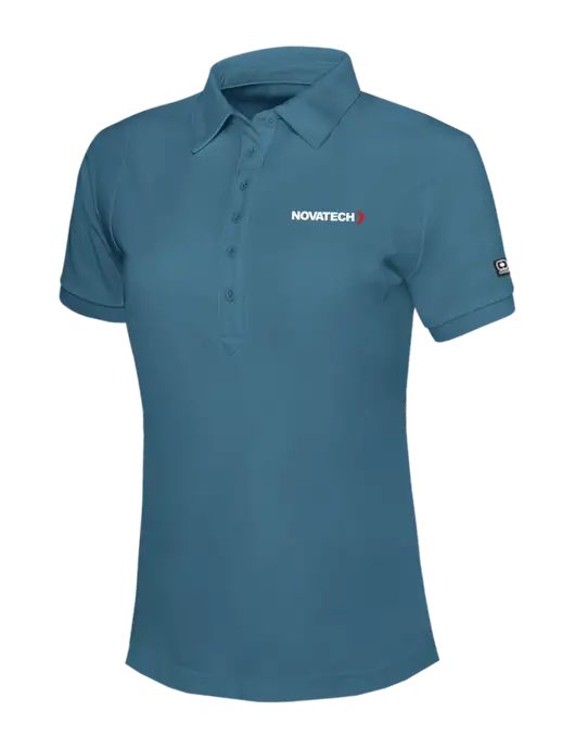 OGIO Womens Light Slate Blue Jewel Polo w/Novatech Logo