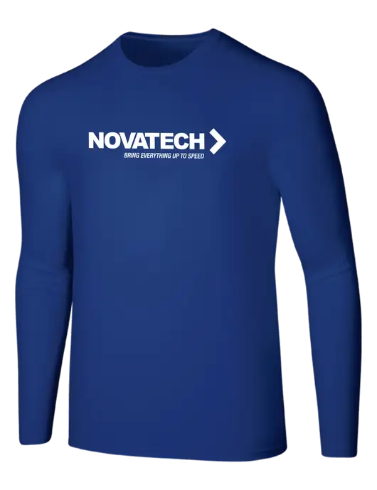 Seriously Soft Dark Royal Long Sleeve T-Shirt w/Novatech Logo
