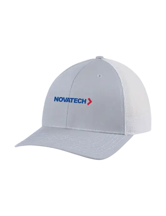 Richardson Adjustable Snapback Original 112 Trucker Cap Light Heather Grey w/White Mesh w/Novatech Logo