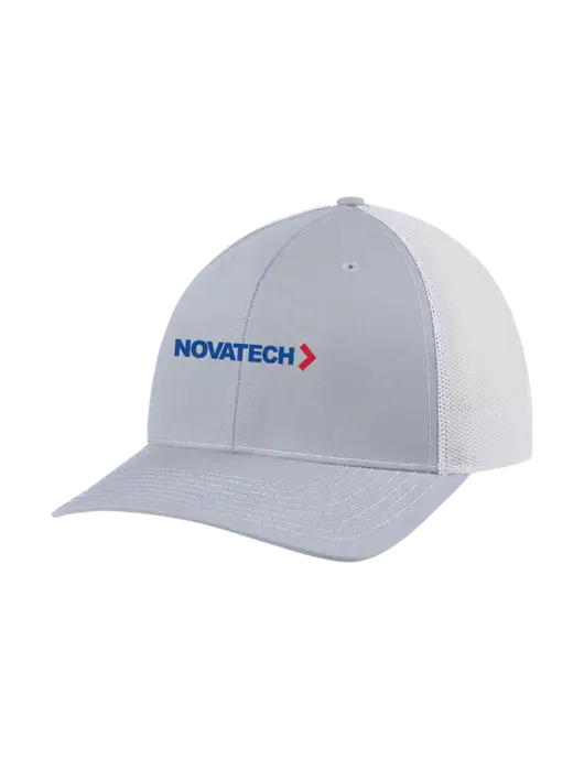 Richardson Adjustable Snapback Original 112 Trucker Cap Light Heather Grey w/White Mesh w/Novatech Logo