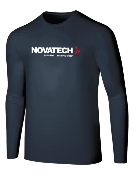 Seriously Soft Navy Long Sleeve T-Shirt w/Novatech Logo