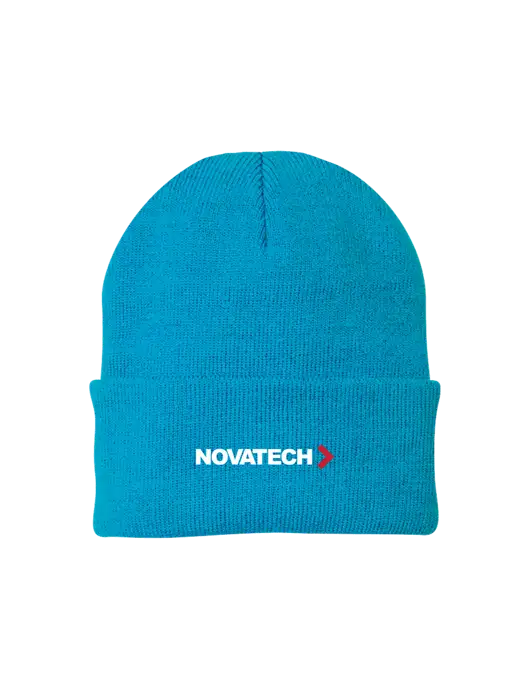 Sapphire Blue Knit Cap w/Novatech Logo