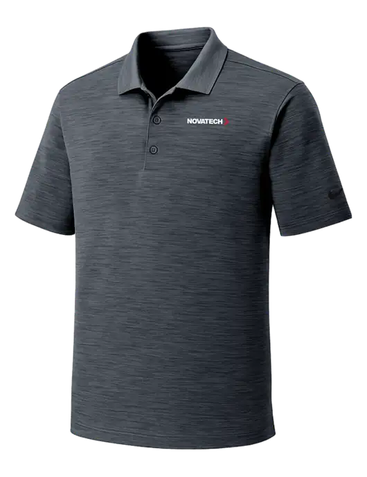 Nike Dri-FIT Dark Grey Striated Polo w/Novatech Logo