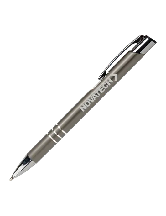 Laurent Gunmetal Pen - Black Ink w/Novatech Logo