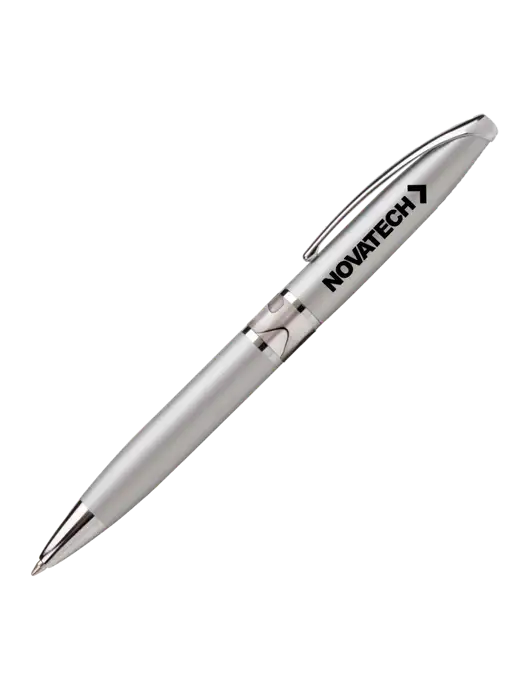 Illusion Silver Pen - Black Ink w/Novatech Logo